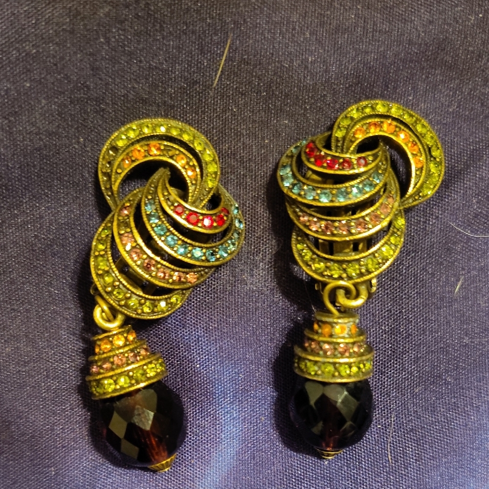 Elegant Multicolor Crystal Drop Earrings